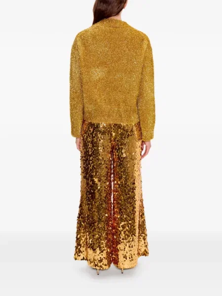 Sweter Simon Miller z okrągłym dekoltem złoty