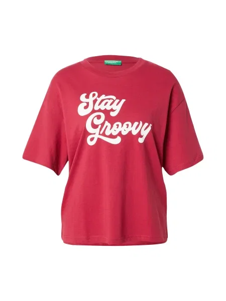 UNITED COLORS OF BENETTON Tricou magenta alb