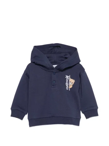Bluza z kapturem dziecięca Moschino niebieska