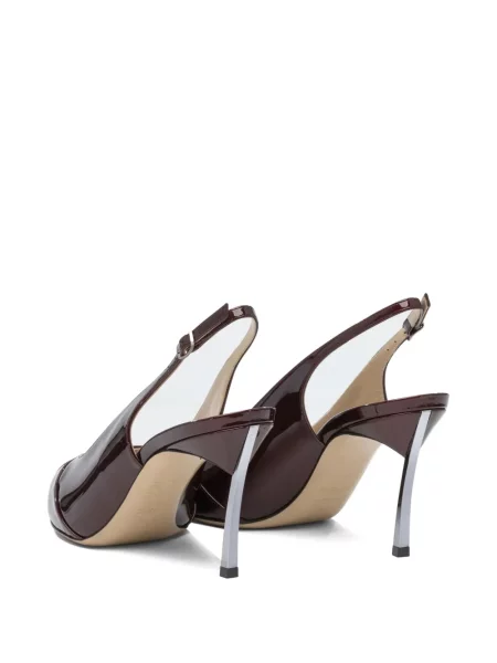 Pantofi cu toc Casadei din piele slingback maro