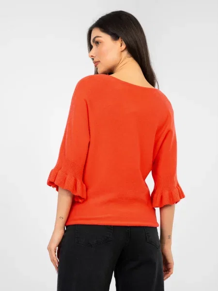 Gulerat pulover Italy Moda portocaliu