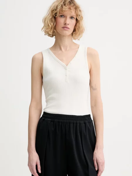 Calvin Klein top z elastanom bež