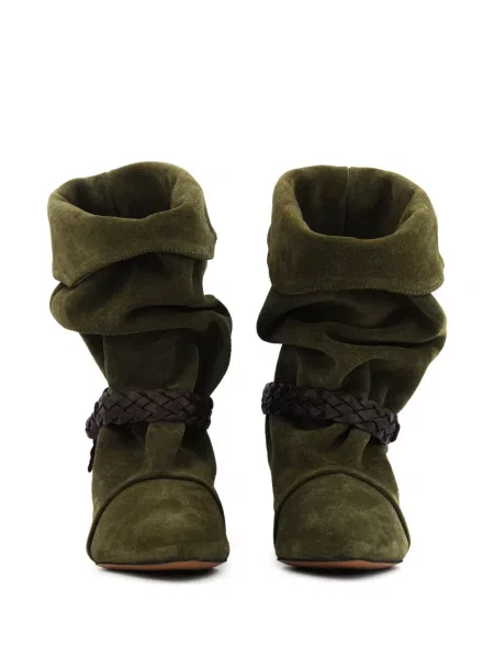 Cizme scurte Nubikk din piele de căprioară verde