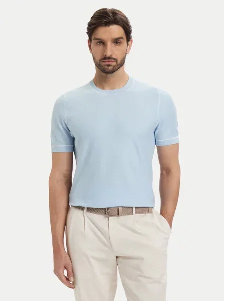 BOSS Tricou H-Nalon deschis albastru