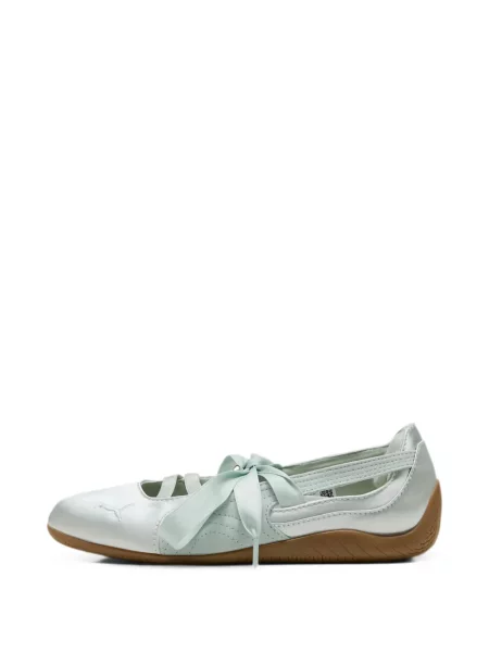 Balerini Puma din satin verde