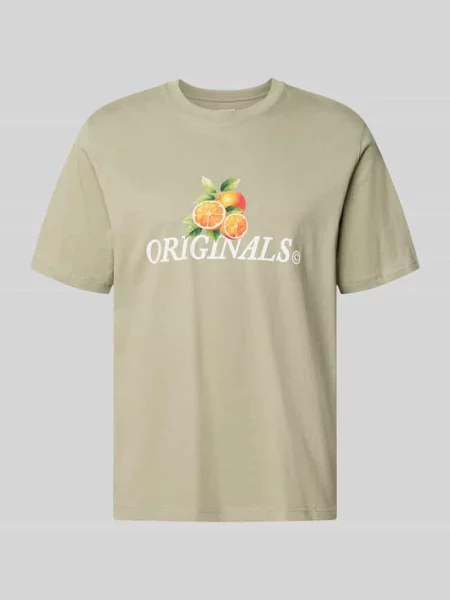 T-shirt o kroju regular fit z nadrukiem z napisem model Eres' Jack & Jones
