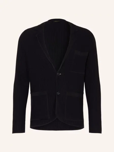 Brioni Pletené Sako Regular Fit tmavě modrá