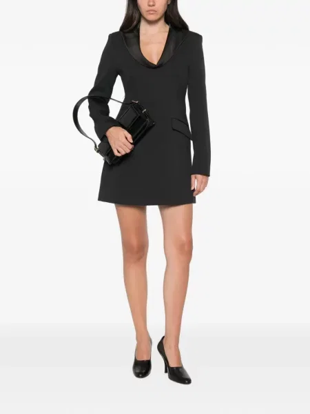 Rochie mini Simkhai din satin cu rever negru