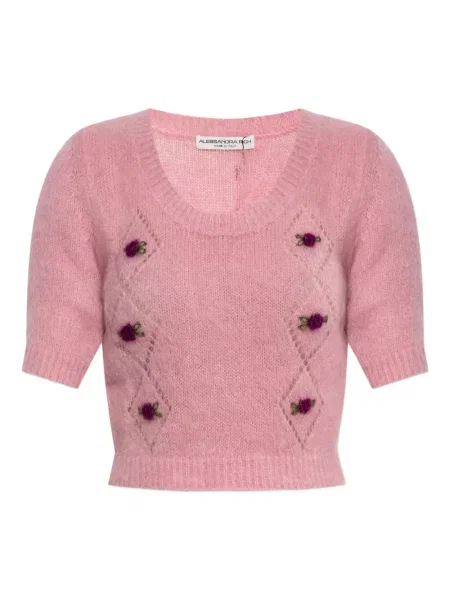 Tricou Alessandra Rich scurt roz