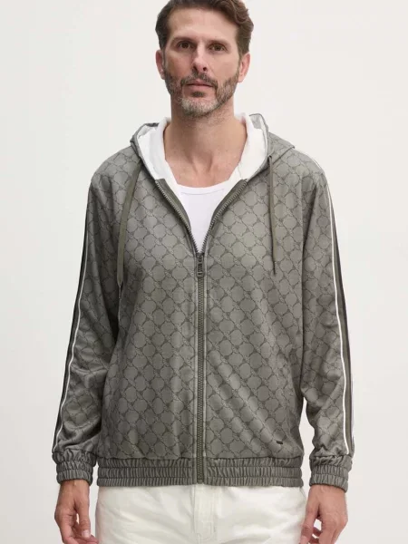 Суичър с качулка Joop! с качулка с принт зелено