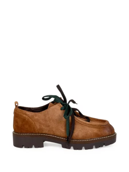 Pantofi loafer Stokton cu șireturi din dantelă maro