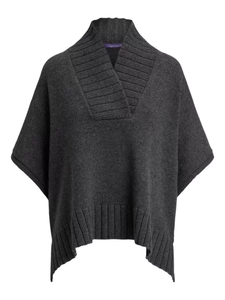 Pulover Ralph Lauren Collection din cașmir cu decolteu în V gri