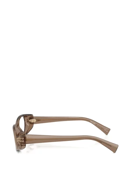 Ochelari de soare ovali Miu Miu Eyewear maro