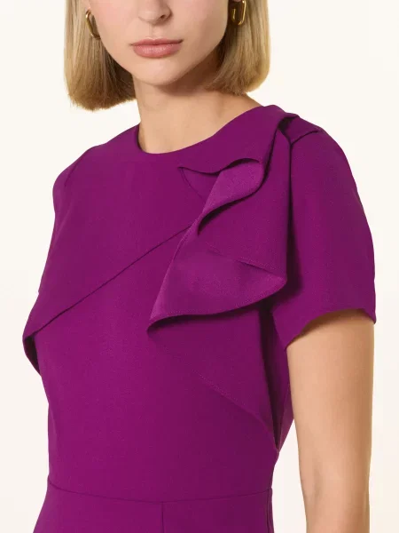 Adrianna Papell Šaty S Volánky fuchsiová
