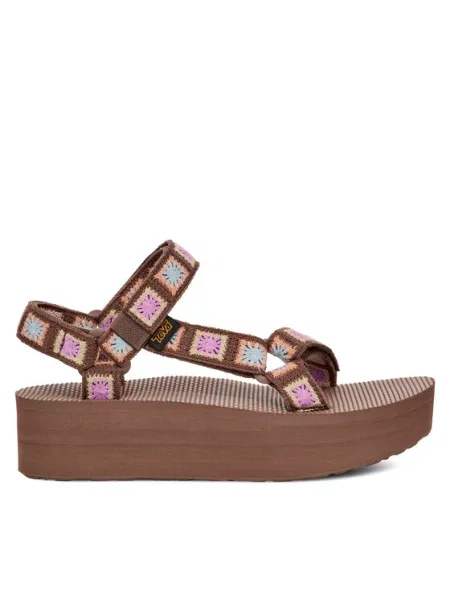 Teva Sandali Flatform Universal Crochet rjava