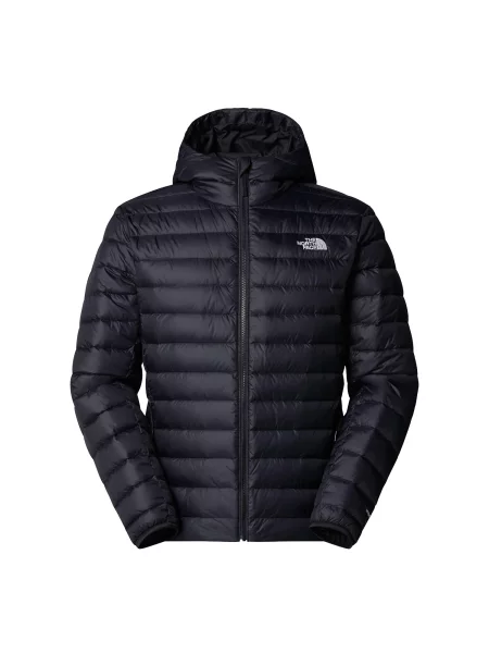 Geacă cu puf The North Face cu glugă clasică negru