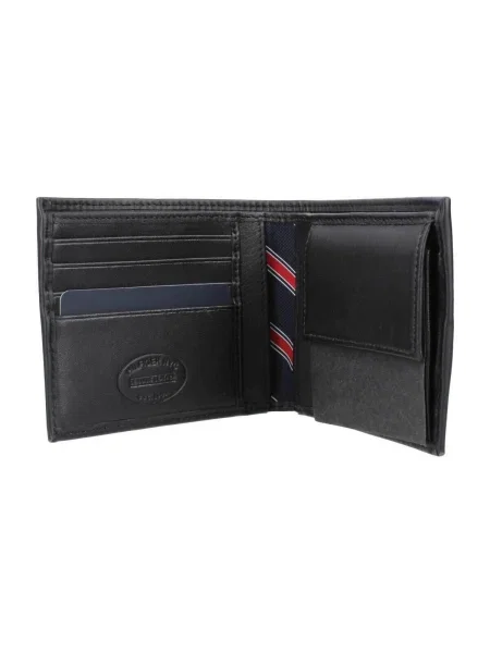 Tommy Hilfiger De piele portofel + breloc negru