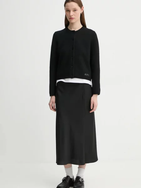 Вовняний кардиган A.P.C. cardigan mila чорний