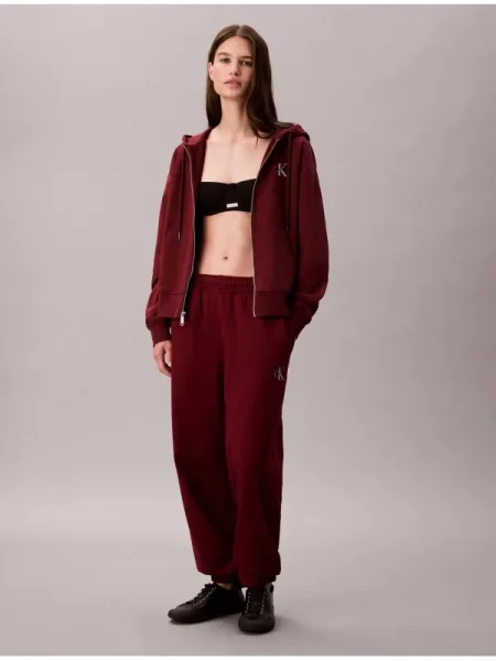 Calvin Klein Jeans Pantaloni de trening bordo