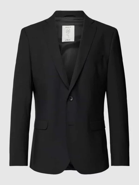 Marynarka krój regular fit z dodatkiem wełny model s.O ULTIMATE' S.oliver Black Label czarna