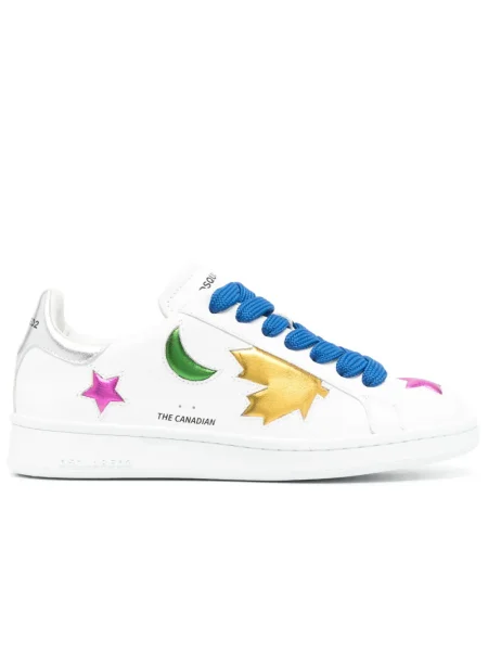 Šněrovací krajkové tenisky Dsquared2 bílé