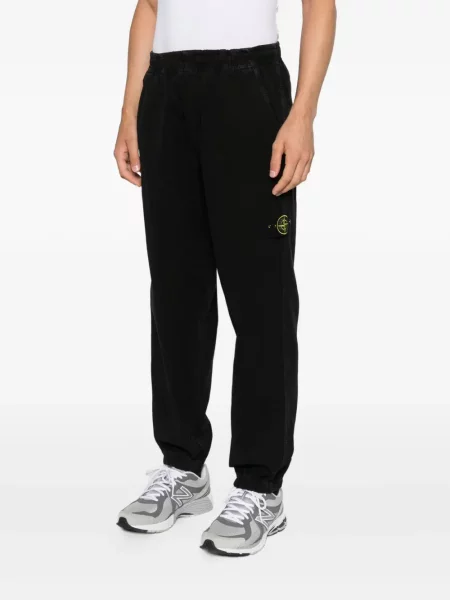 Pantaloni Stone Island cu strasuri negru