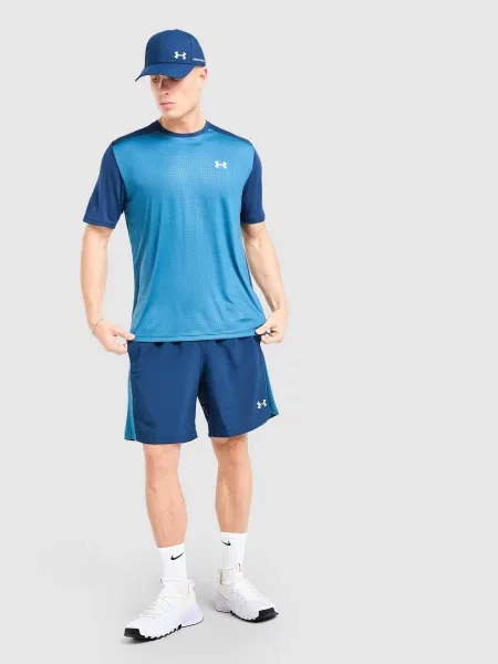 Under Armour T-Shirt Tech Emboss Blocked Ss niebieska