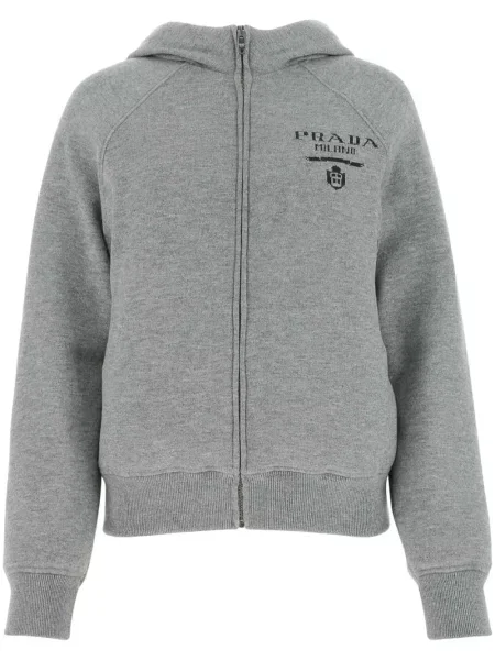 Geacă Prada din jacard gri