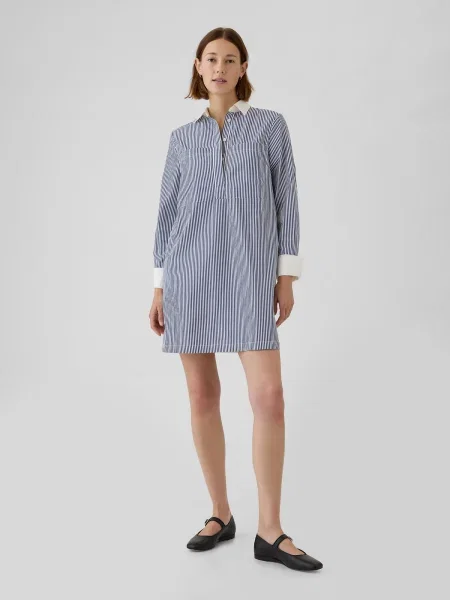 Obleka srajčna obleka Gap s črtami