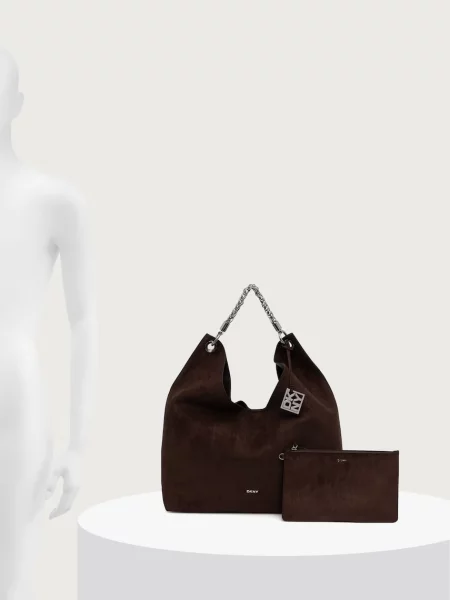 Műbőr shopper táska Dkny barna