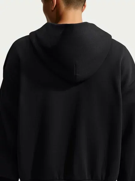 Nike Sportswear bluza rozpinana z kapturem z bawełną Solo Fleece czarna