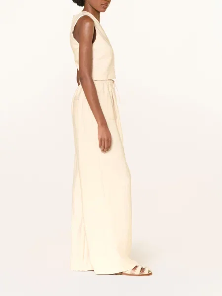 Claudie Pierlot Spodnie Z Marszczeniami beige beżowe