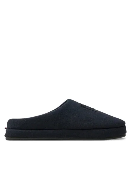 Tommy Hilfiger Papuci de casă Flag Warm Felt House Shoe Bleumarin