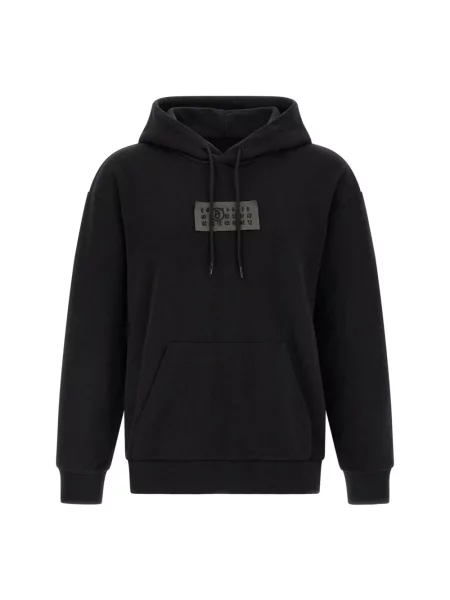Bluza z kapturem Mm6 Maison Margiela z logo czarna