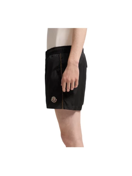 Kąpielówki Moncler z logo czarne