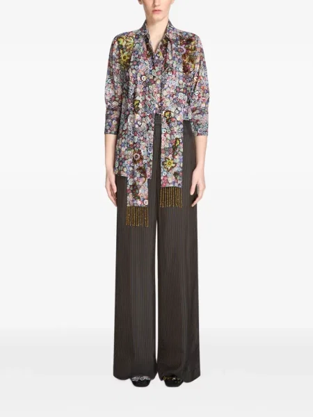 Fular Dries Van Noten albastru