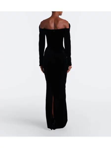 Rochie Mugler de catifea negru