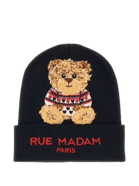 Căciulă Rue Madam Paris cu broderie negru