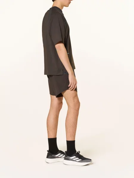 Adidas Bežecké Šortky 2 V 1 Hermanos Koumori tmavě hnědá / tmavě šedá