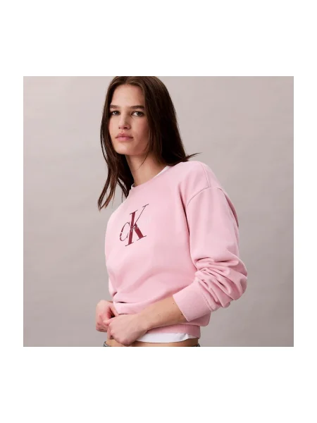 Calvin Klein Jeans mikina dámska s bavlnou ružová