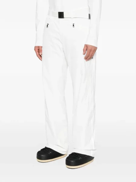 Cu centură pantaloni de schi Bogner alb