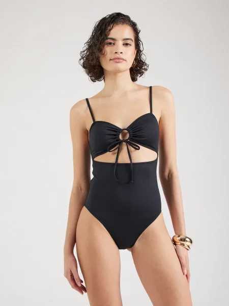 Dámske jednodielne plavky ROXY Beach Classics Fashion antracit čierna