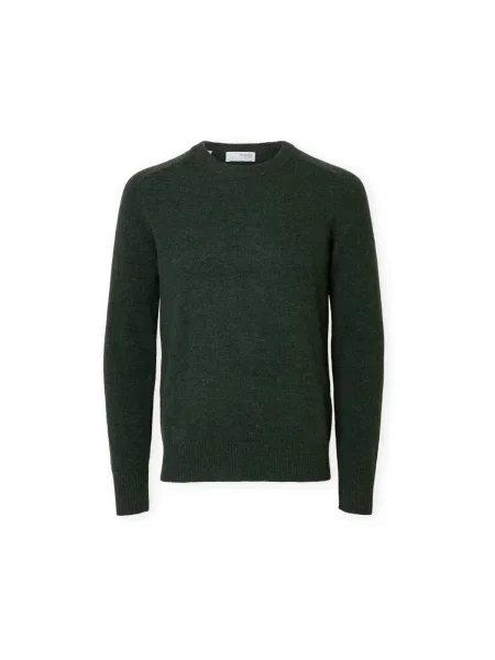 Pulover Selected tricotate verde