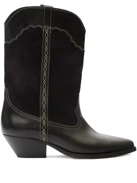 Botine Isabel Marant din piele de căprioară negru