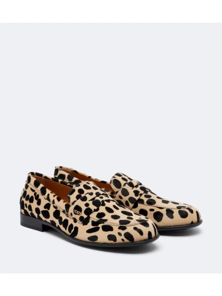 Pantofi loafer Tod's cu imagine cu model leopard bej