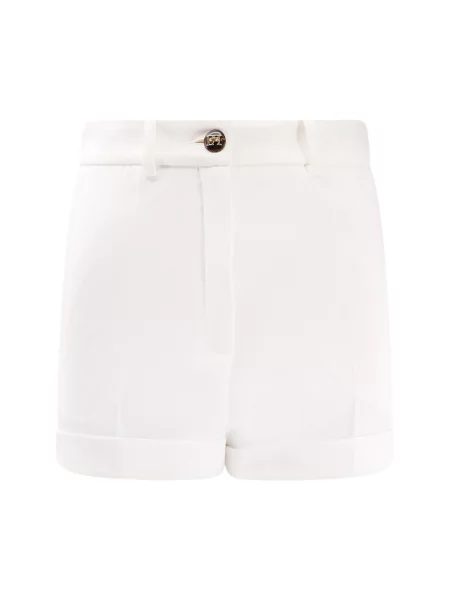 Szorty Elisabetta Franchi z krepy białe