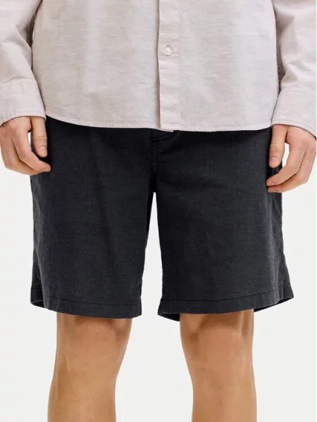 Šortky z materiálu Jack & Jones černé