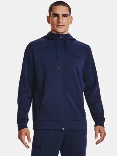Hanorac cu glugă Under Armour din fleece albastru
