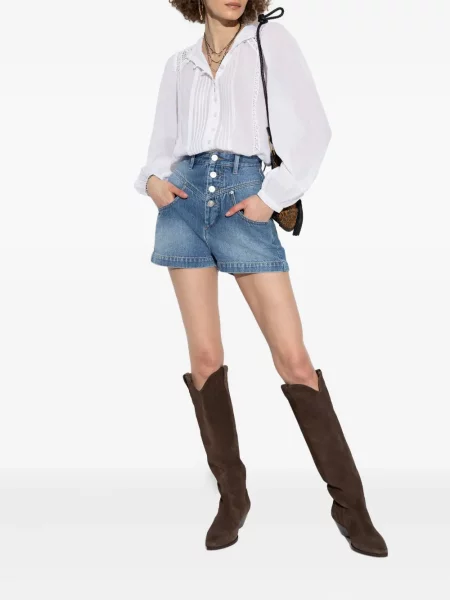 Pantaloni scurți din denim Isabel Marant albastru