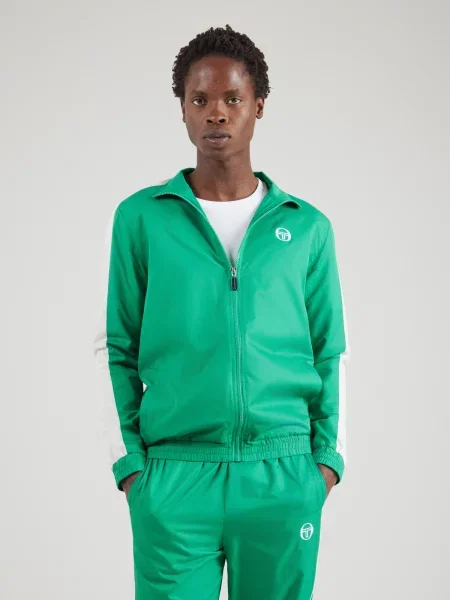 Sergio Tacchini Prehodna jakna CARLO zelena / off-bela bela